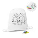 DRAWS. Children's colouring drawstring bag