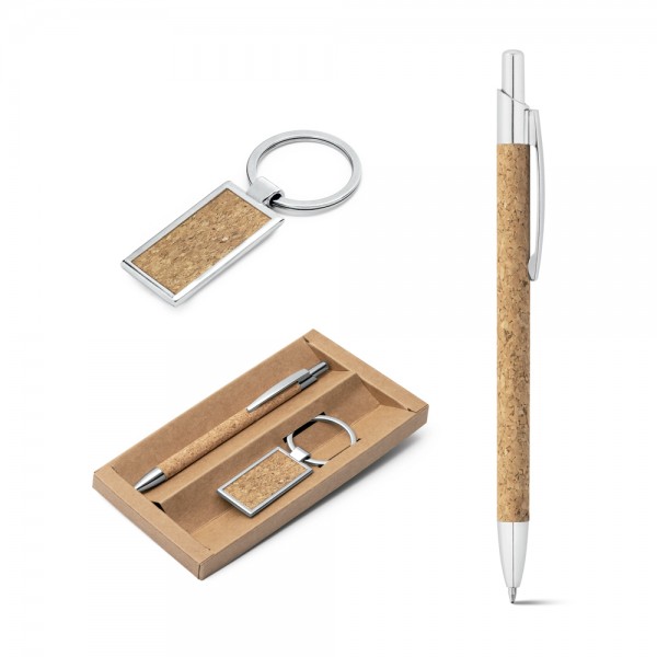 LAVRE. Ballpoint and keyring set